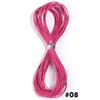 10 yardas Cuerda Redonda de Cuero Diámetro 1.5mm Cordón de Cuero Genuino de Colores Accesorios de Ropa DIY Artesanía en Cuero Materiales Hechos a Mano