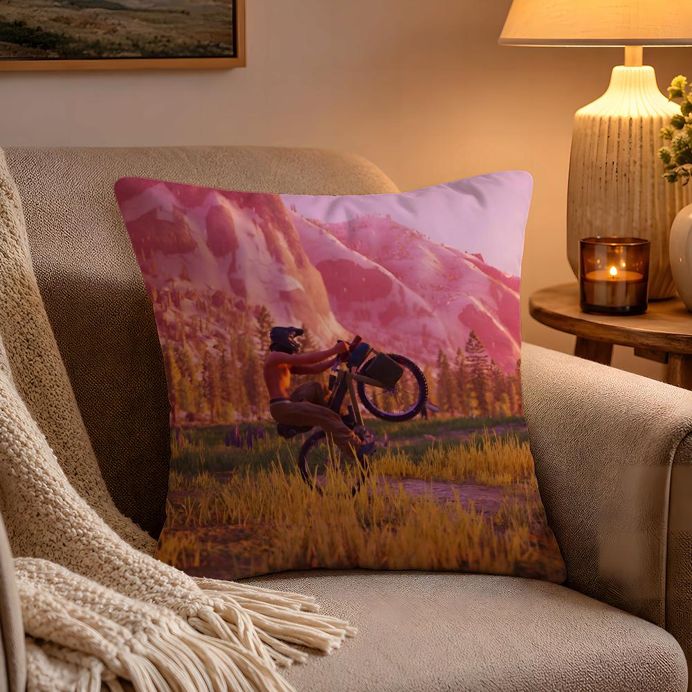 Cool Game RRiders RepublicS Pillow Case Soft Plush Cushion Cover Double Print and Invisible Zipper for Sofa Home Car Use