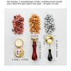 Francobolli fai-da-te Kit scatola sigillo di cera Set di cucchiai staccabili Set di perline di tenuta Busta Confezione regalo di nozze Cartolina