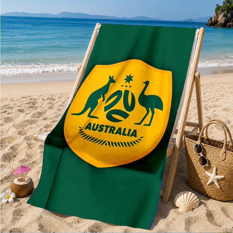 Australia Herb godło Ręcznik plażowy, Szybkoschnący, Łatwy w pielęgnacji, Odpowiedni zarówno do fitnessu, jak i na wakacje na plaży, Niezbędny sportowy