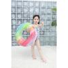 Adult Rainbow Flower Swim Ring Thick Pvc Swim Ring Gradient Color Water Ring
