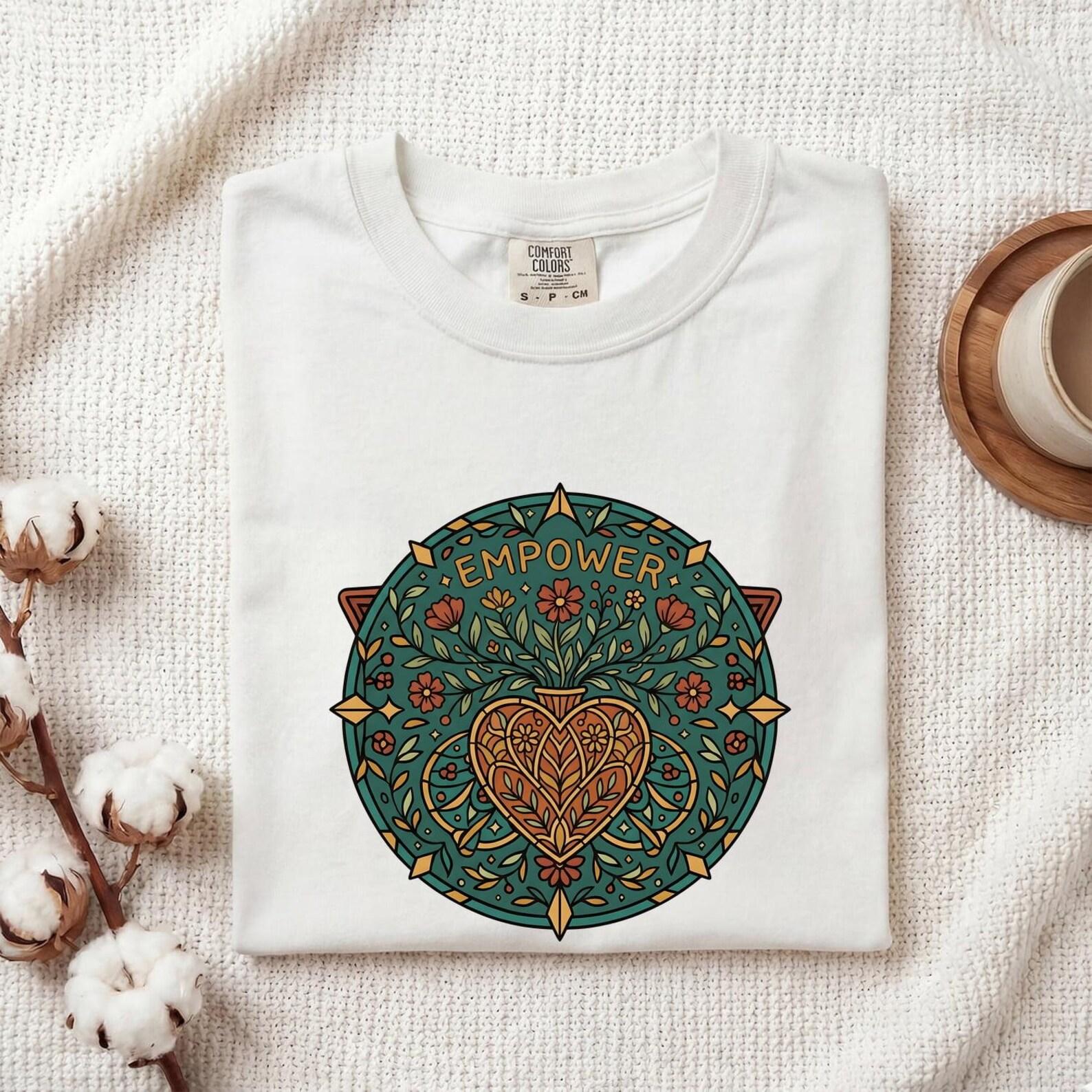 Love Floral Mandala Shirt Boho Chic Inspiration Gift Women Ethnic Tee Mandala T-Shirt Bohemian Fan Tribal Tshirt Motivational Graphic Hand XL
