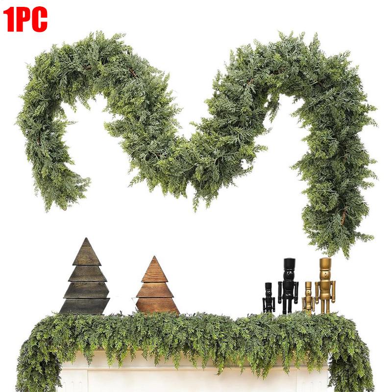 1PC Dark Green Branches Party Garland Home Faux Ivy Vine Christmas Tree Green Doors
