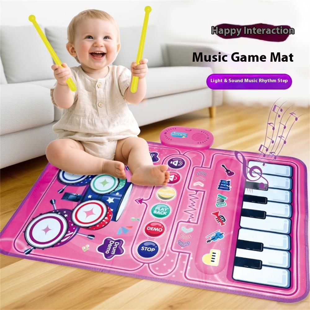 6612 3 in 1 Kids Musical Dance Mat Piano Drum Play Mat Educational Toy for Early Learning