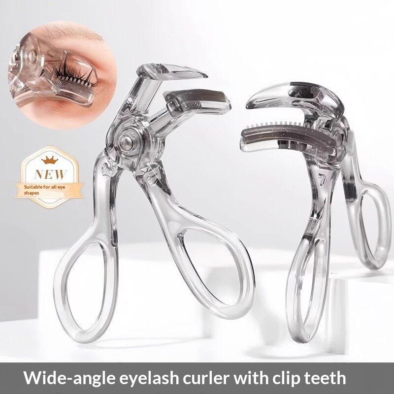 1Pc Transparent One-Clip Eyelash Curler Wide Angle Partial Lash Curler Waterproof Material for Wet Use