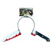 Halloween Cosplay Plastic Cleaver & Syringe Headband Set