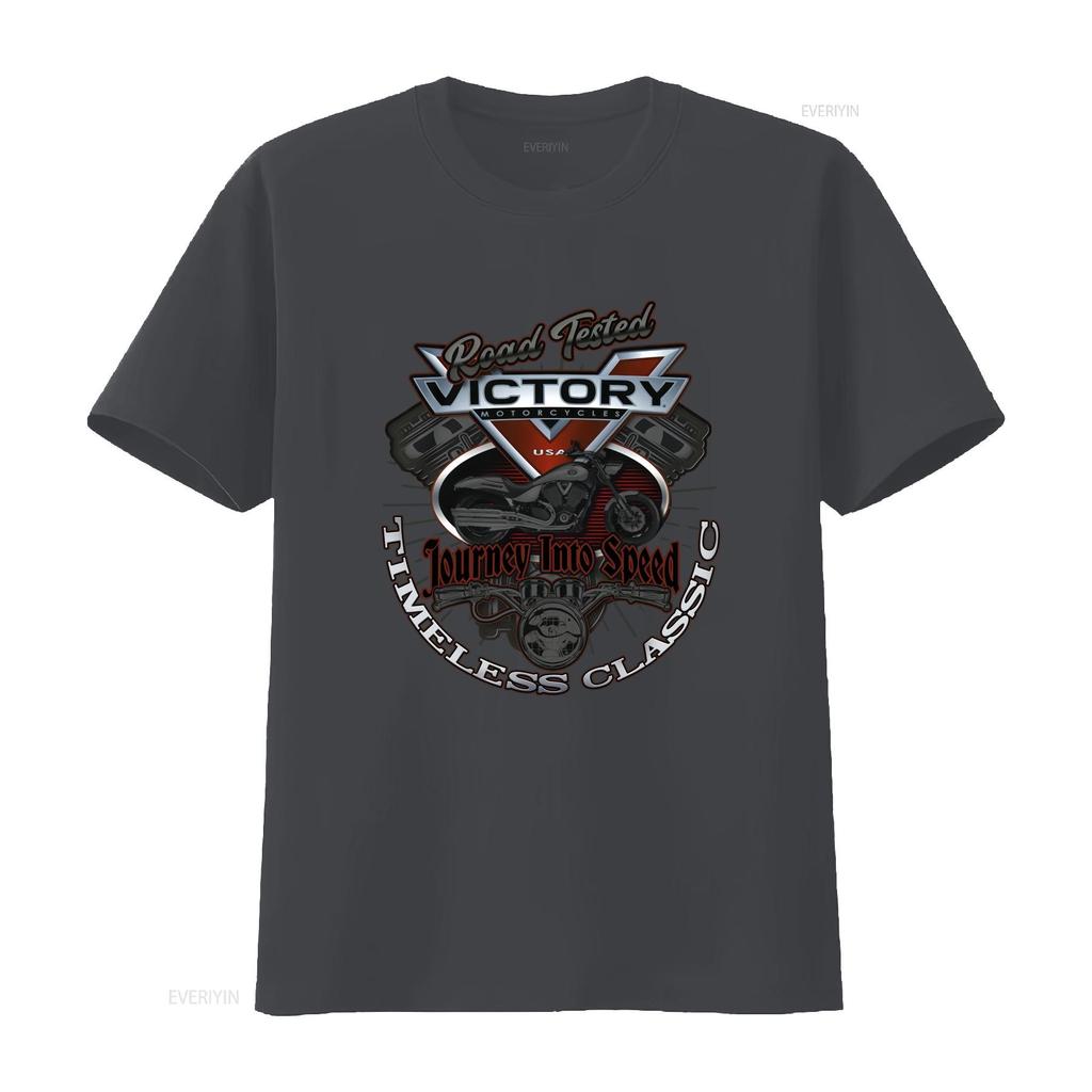 Victory Motorcycles Softstyle T Shirt Vintage Washed Stylish Graphic Homme Breathable Top For Everyday Wear Slightly Soft