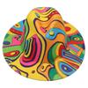 New Five-Color Clown Colored Graffiti Stage Hat Performance Hat Big Brim Woolen Hat Jazz Top Hat