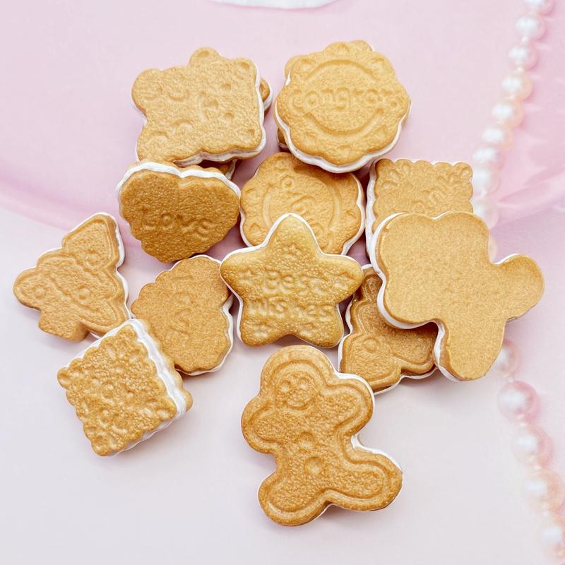 7/14Pcs Cute Mixed Simulated Mini biscuit Flat back Resin Cabochons Scrapbooking DIY Jewelry Craft Decoration Accessorie F16
