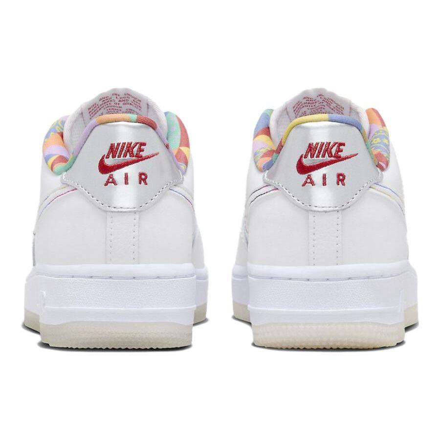 Nike Air Force 1 Low GS Playful Print Kids Sneakers White Midnight-Navy FN8912-111