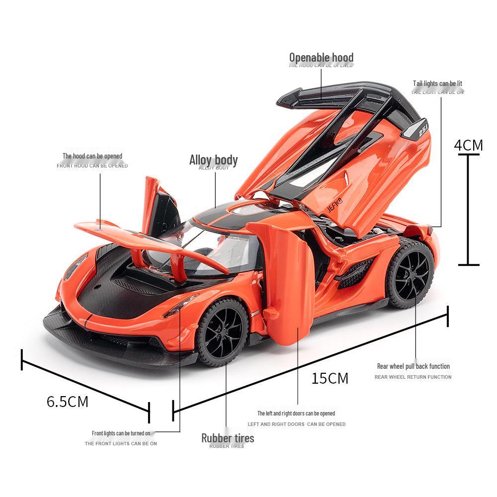 1:32 Koenigsegg Jesko Alloy Sports Car Model Toy for Kids