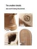 Women's Winter Cotton Snow Boots - Thick Soles, Heeled, Non-Slip, Plus Velvet for Couples, Home & Outdoor Wear