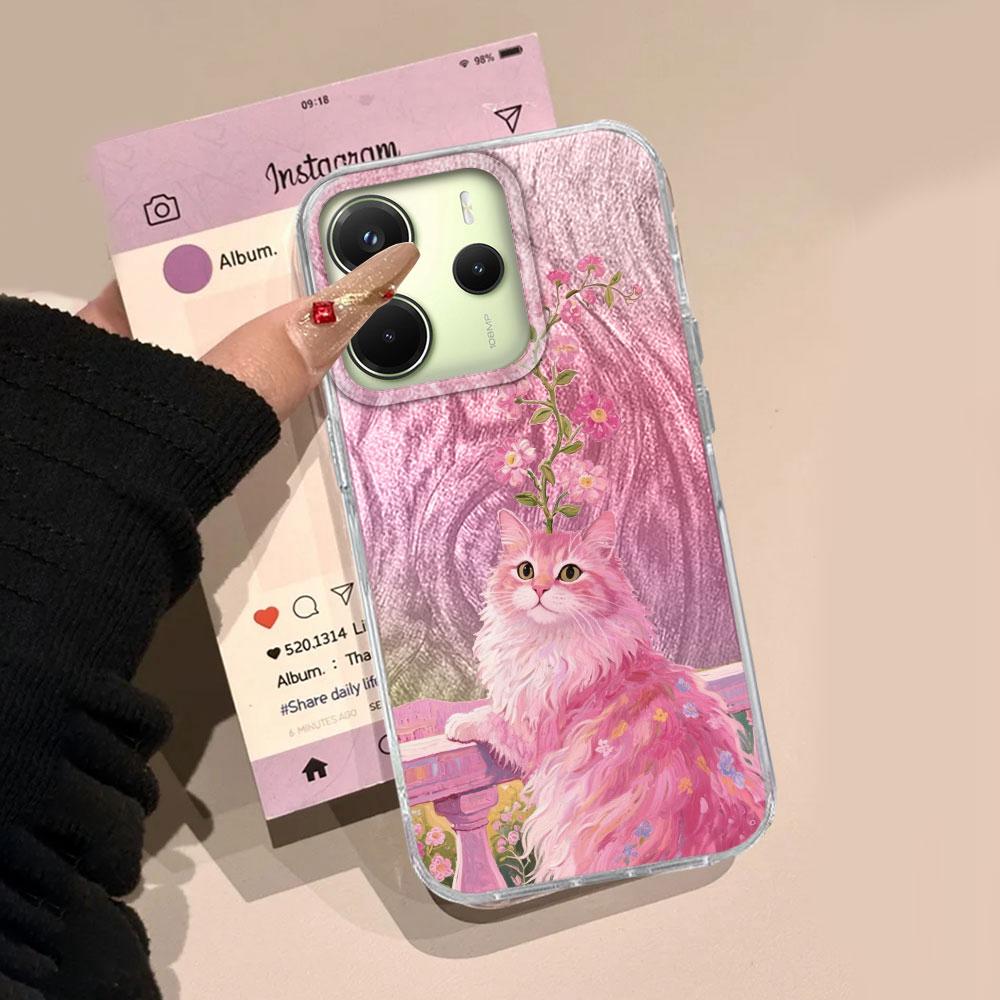 Kreslený Zábavný Zelený Panda Zvířata Pouzdro na Telefon pro Xiaomi Redmi 13C 14C A5 A3 A4 A3X Note 14 13 12 11 11S 10 Pro Silikonový TPU Kryt
