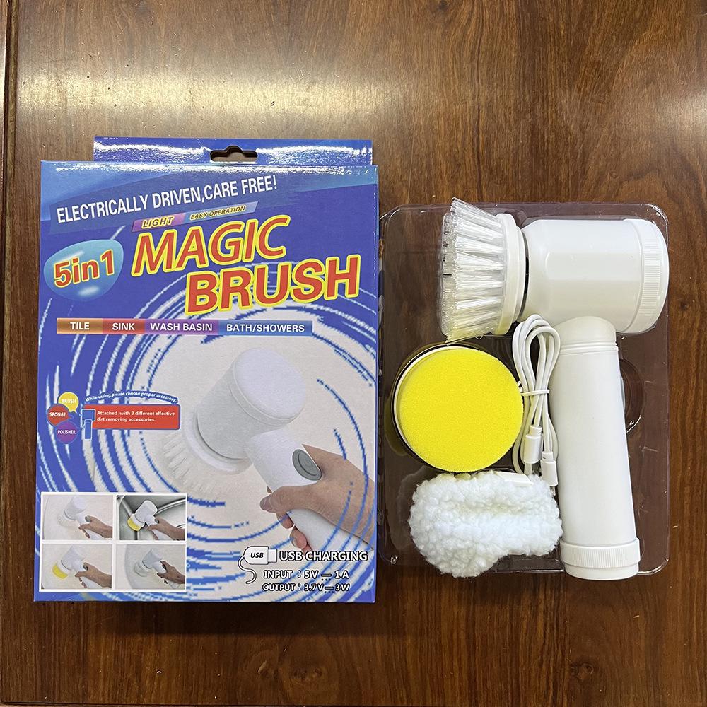 Multifunctional Handheld Electric Cleaning Brush for Kitchen, Bathroom & Dishes