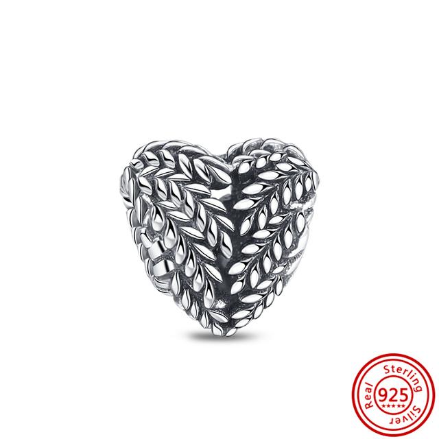 Νέα 925 Silver Heart ψηλοτάκουνα Animal Pavé Beads Fit Charm βραχιόλι Γυναικεία μόδα κοσμήματα