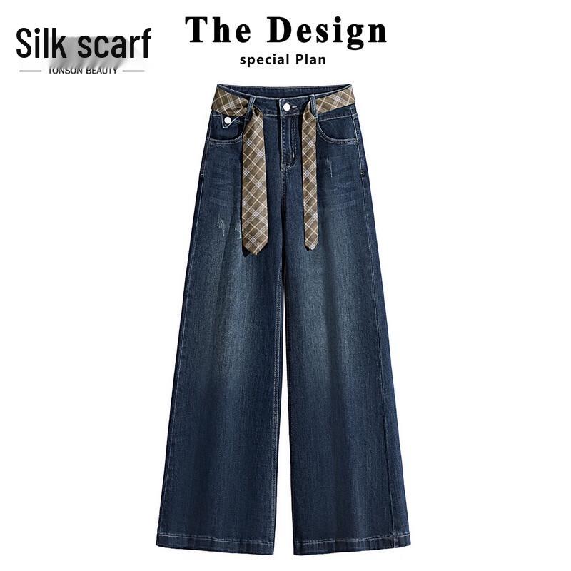 

Women s Washed High-Waist Straight-Leg Jeans M