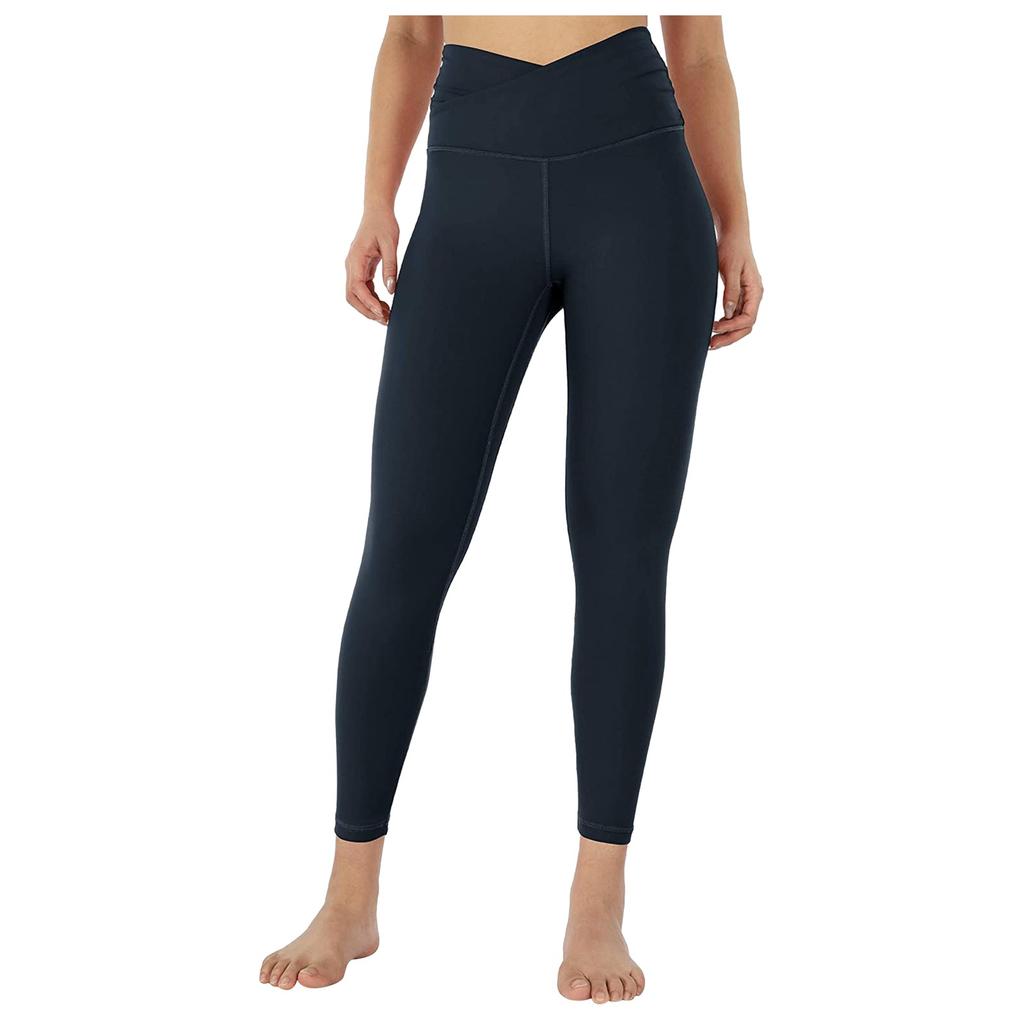 Leggings de Yoga taille croisée pour femmes, avec poche intérieure, collants de course, d'entraînement