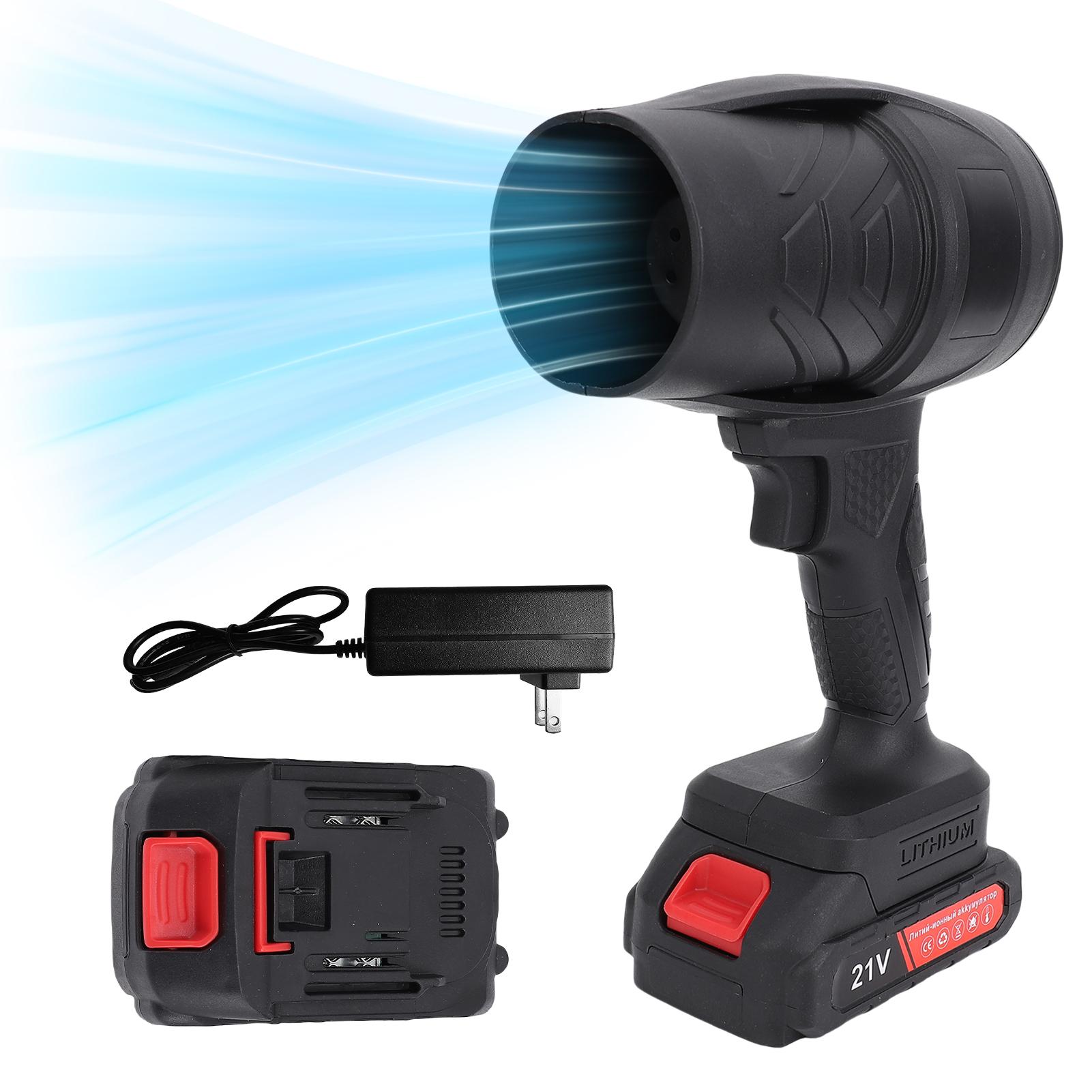 

21V Cordless Blower, Car Dryer Portable Air Duster with 2 Rechargeable Batteries, Variable Speed Leaf Blower for Car US Plug