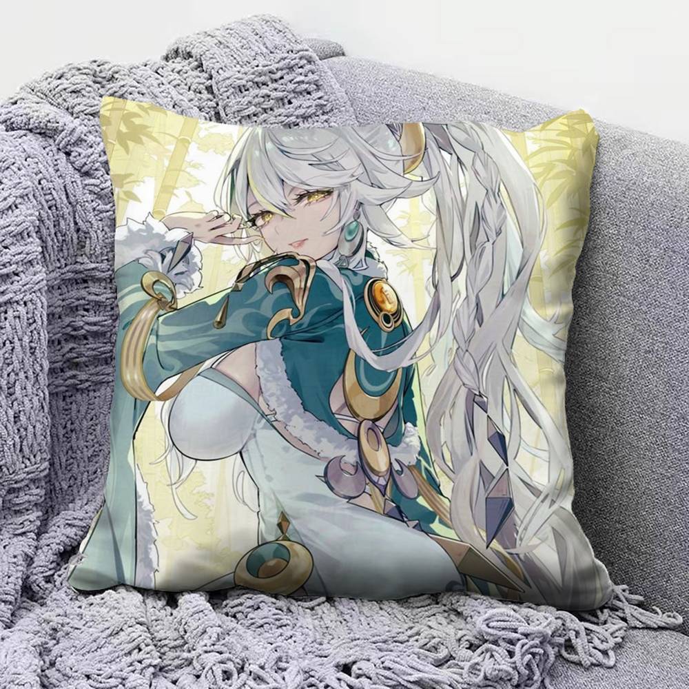 Zibai Genshin impact Game Home Sofa Cushion Covers and Aecorative Custom Pillow Covers
