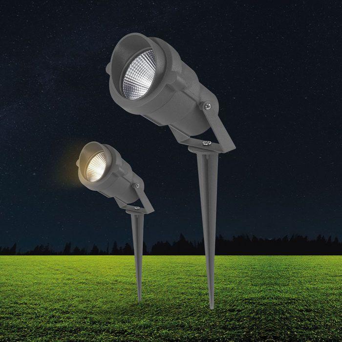 LED Spotlight Piquet 9W – Waterproof IP65 – Grey Aluminium