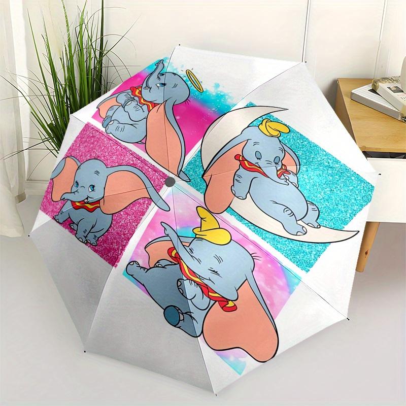 

Dumbo,Elephant Themed Automatic Opening and Closing Folding Umbrella, Reinforced 8 Ribs, Compact Travel Design, Fashionable Folding Umbrella