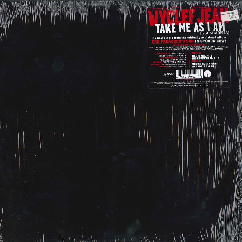 

12inch Record WYCLEF JEAN - Take Me As I Am 82876591561 CLEF 2004 US Rap & Hip-Hop/R&B Used