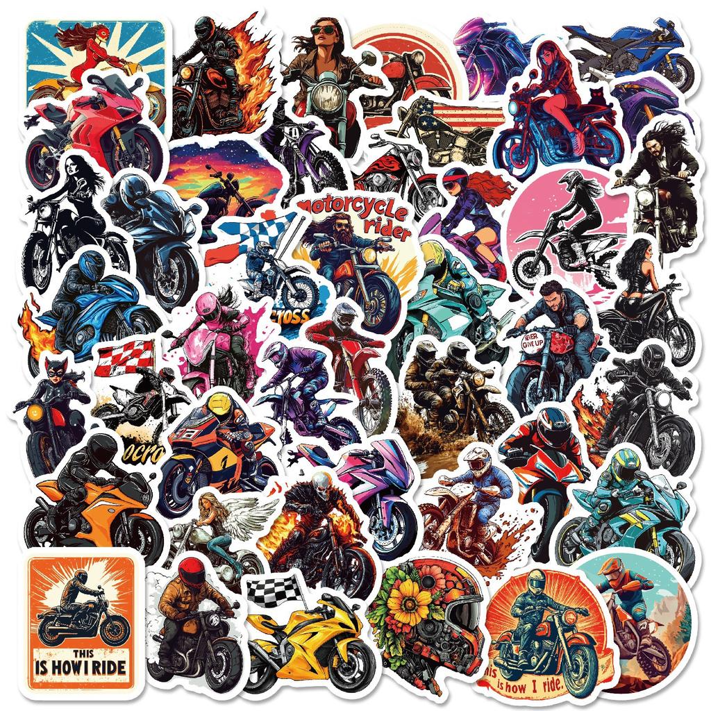 50 New Personalized Motorcycle Motorcycle Graffiti Stickers Outdoor Sports DIY Skateboard Suitcase Stickers