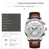 CRRJU-2212L Reloj cronógrafo de seis pines con cinturón Reloj de moda para hombres Reloj de negocios para hombres
