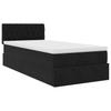 Vidaxl Struttura Letto Ottoman con Materasso, Nera, 80X200 Cm, Velluto