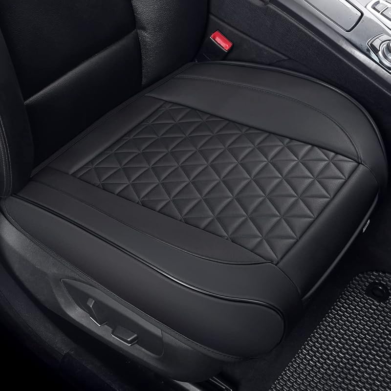 Black Panther Luxury Faux Leather Car Seat Cover Front Bottom Seat Cushion Cover, Anti-Slip And Wrap Around The Bottom, Fits 95% Of Vehicles - 1