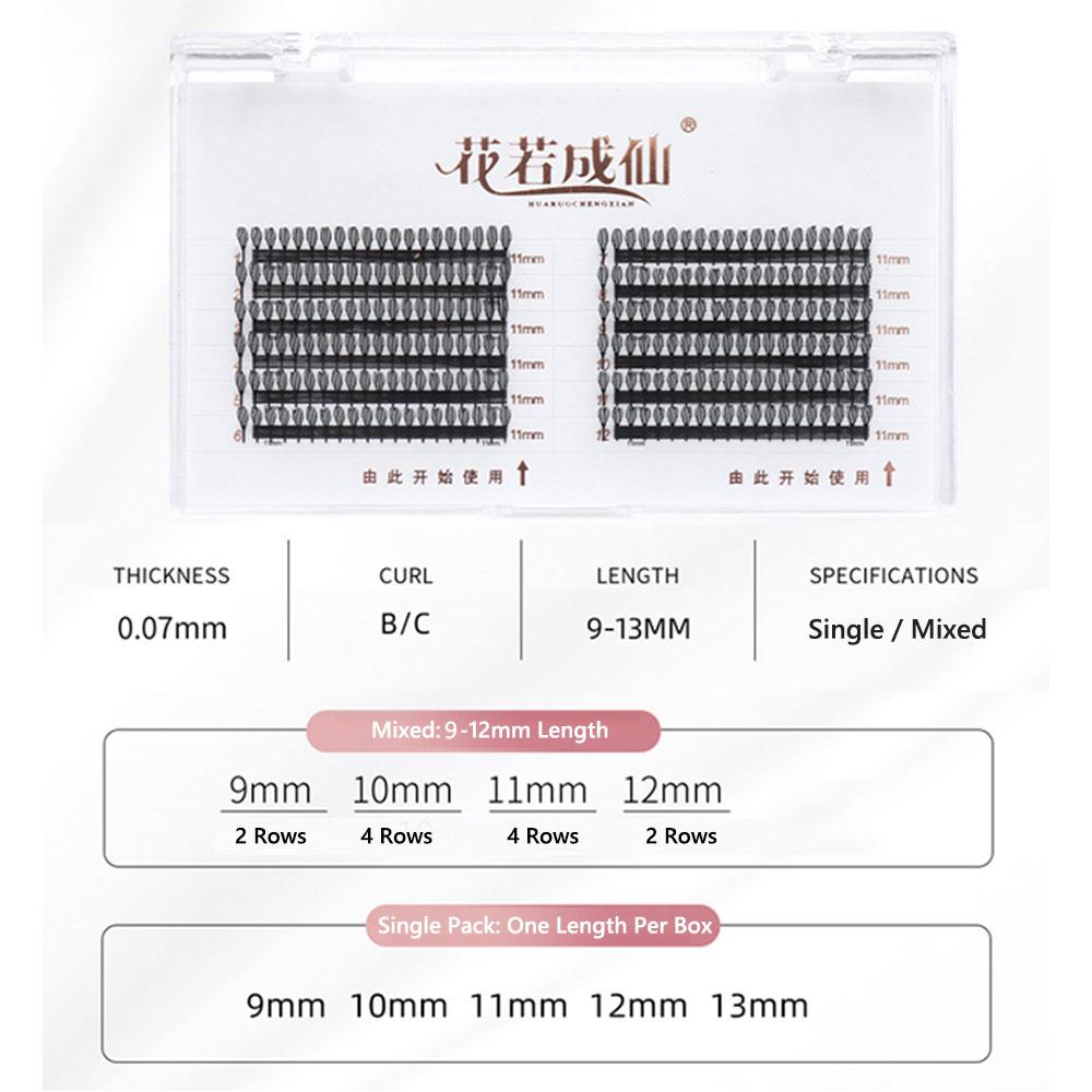 Premade Fans Comic Spire Eyelash Extension Lightweight Feather Lashes  for Everyday or Party Use