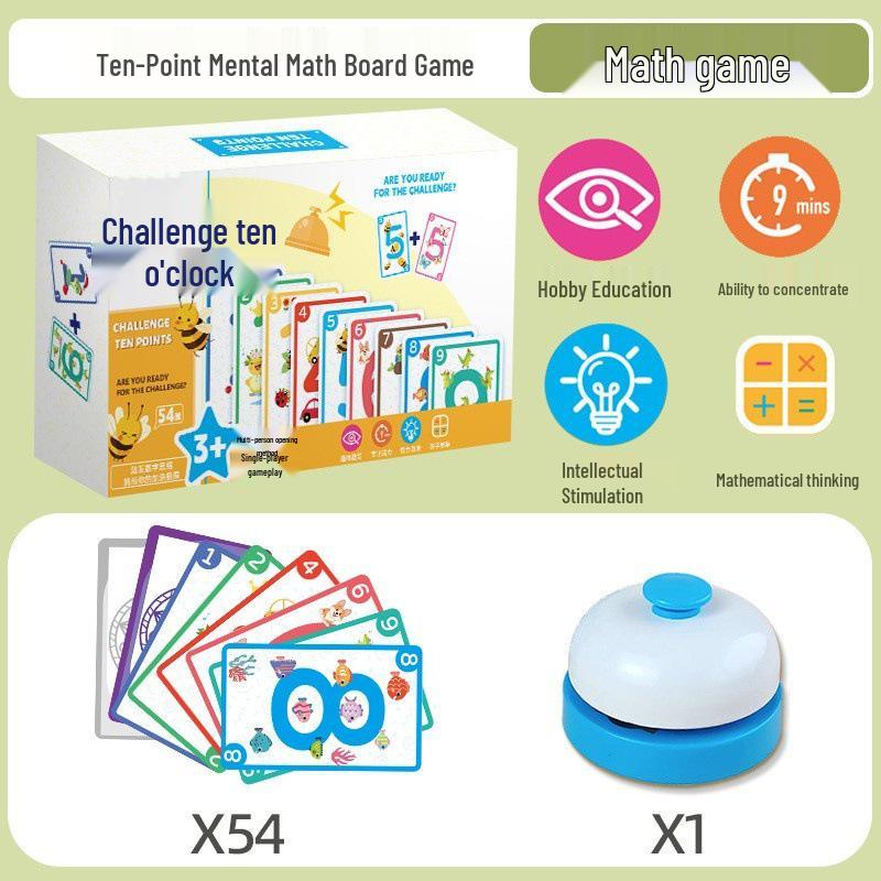 10 Challenge Math Cards: Parent-Child Interactive Thinking Game