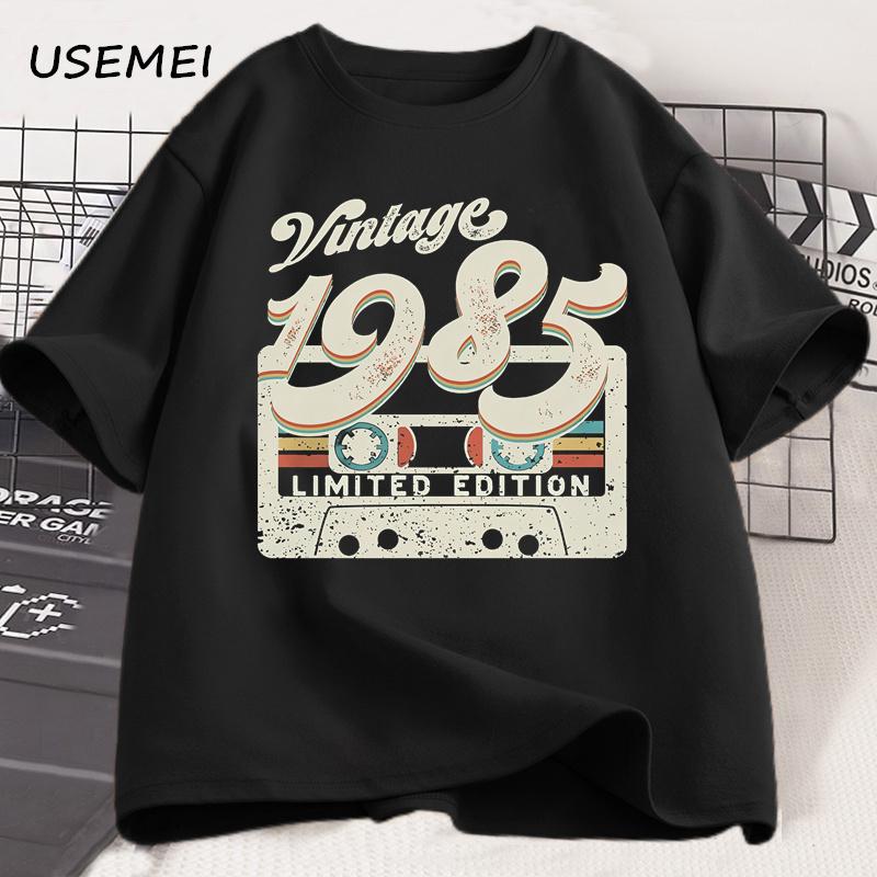 40th Birthday T-Shirt Vintage 1985 Limited Edition T Shirt for Men Women Coton Casual O Neck Tees Man Clothes Oversized Unisex