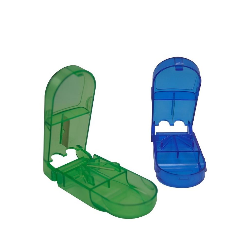 1pc Pill Box Pill Cutter Mini Portable Storage Box Medicine Pill Holder Tablet Cutter Splitter Pill Case