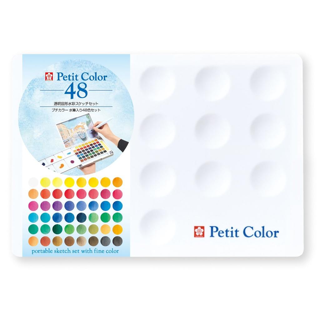 Sakura Craypas Petit Color Solid Watercolor 48 Paints, Colors, NCW-48H