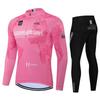 Spring Summer Long Cycling Jersey Bike Jacket Maillot Pants Set Tour De Italy D'ITALIA Ropa Ciclismo Pro Team Bicycle Clothing