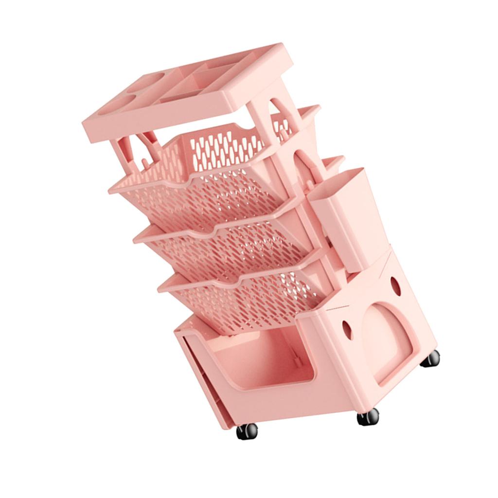 Rollregal mit Rädern 5 Ebenen Große Kapazität Starke Tragfähigkeit Nützlich