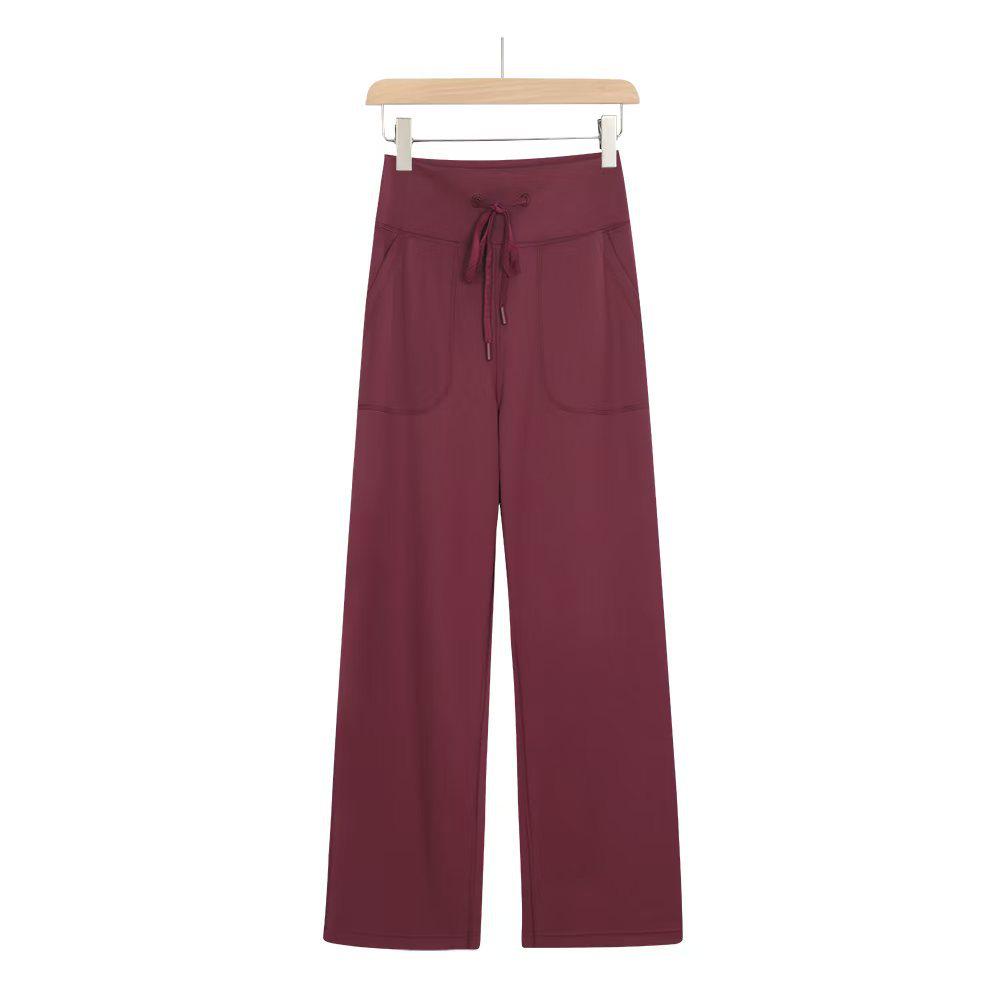 LULU Throwback Yoga Pants: High Waist, Hip-Lifting, Wide Leg, Casual Drawstring