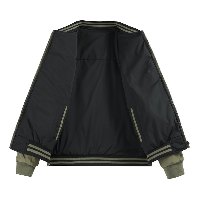 Men's Solid Color Fashionable Casual Padded Cotton Jacket Thick Warm Outerwear for Autumn Winter Foreign Trade