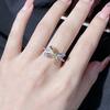 Light Luxury High End Sense Index Finger Ring French Bow Ring Gold Plated Retro High End