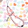 30pcs17x22mm Acrylic Love Heart Bead Shiny Loose Spacer Charm Bead for DIY Bracelet Necklace Jewelry Handmade Beaded Material