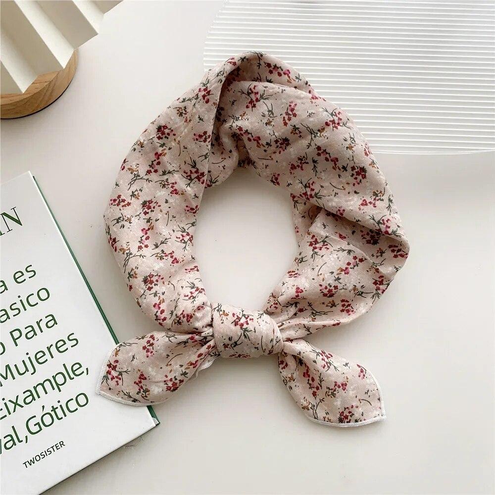 thumbnail image 2 of 68*68CM New Cotton Scarf Square Neck Shawl Neckerchief Wrap Design 2 of 10
