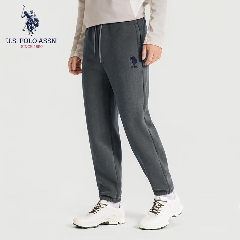 U.S. Polo Assn. Pantaloni de trening casual pentru bărbați, căptușiți cu fleece