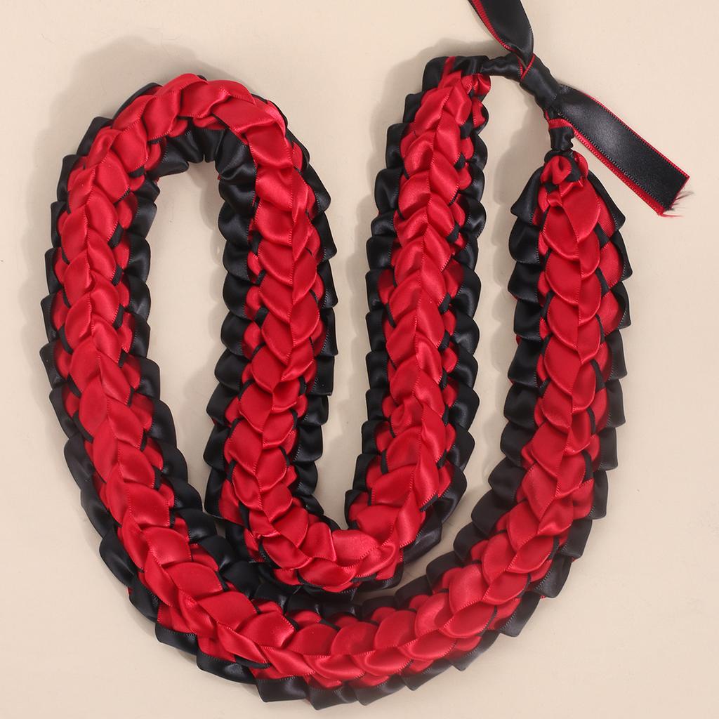 Internet celebrity graduation celebration honors two-color ribbon garland handwoven choker temperament ribbon necklace