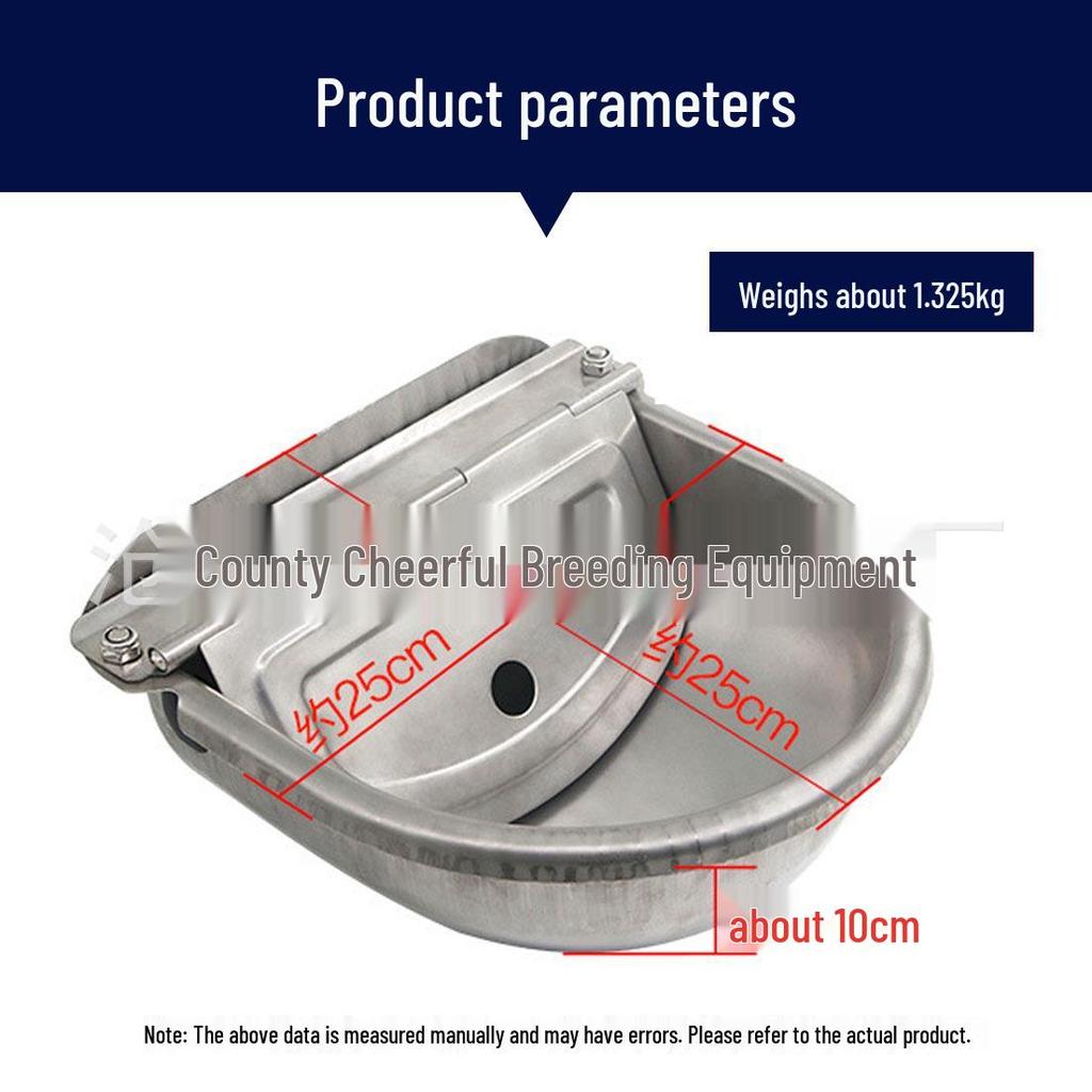 Aplicator Automat din Oțel Inoxidabil pentru Apă pentru Bovine, Cai și Ovine - Adăpător cu Flotor pentru Zootehnie