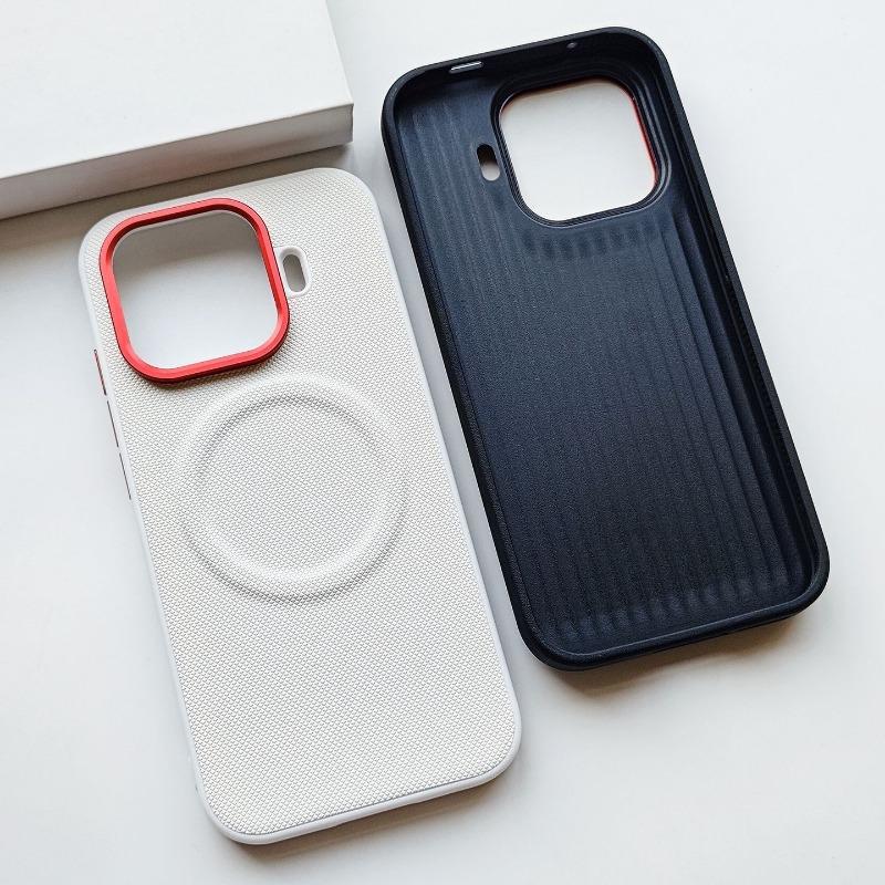 Magnetic Fine Grained PU Leather Case For Vivo iQOO Z11 Turbo iQOO 15R Case Metal Lens Frame Cover Shockproof Bumper