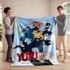 "Yu Yu Hakusho Anime Characters Design Blanket" Flannel Blanket for Bedroom, Living Room, Sofa, and Nap Sofas.