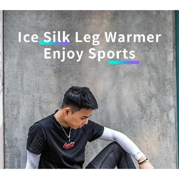 ROCKBROS Ice Silk Cycling Leg Warmers UV Protection Compression Leg Sleeves for Running Basketball Sports Tights Unisex
