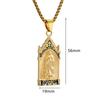 Religious Virgin Mary Madonna Pendant Necklace Gold Color Stainless Steel Chain For Women Men Christian Jewelry Gift XL1296