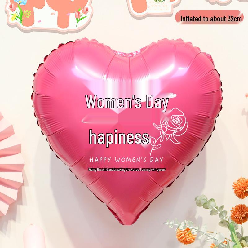 Heart-Shaped Balloon Jewelry Enclosure for Women s Day Atmosphere and Decoration